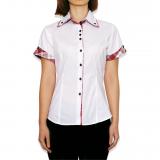 Double collar poplin short sleeve shirts